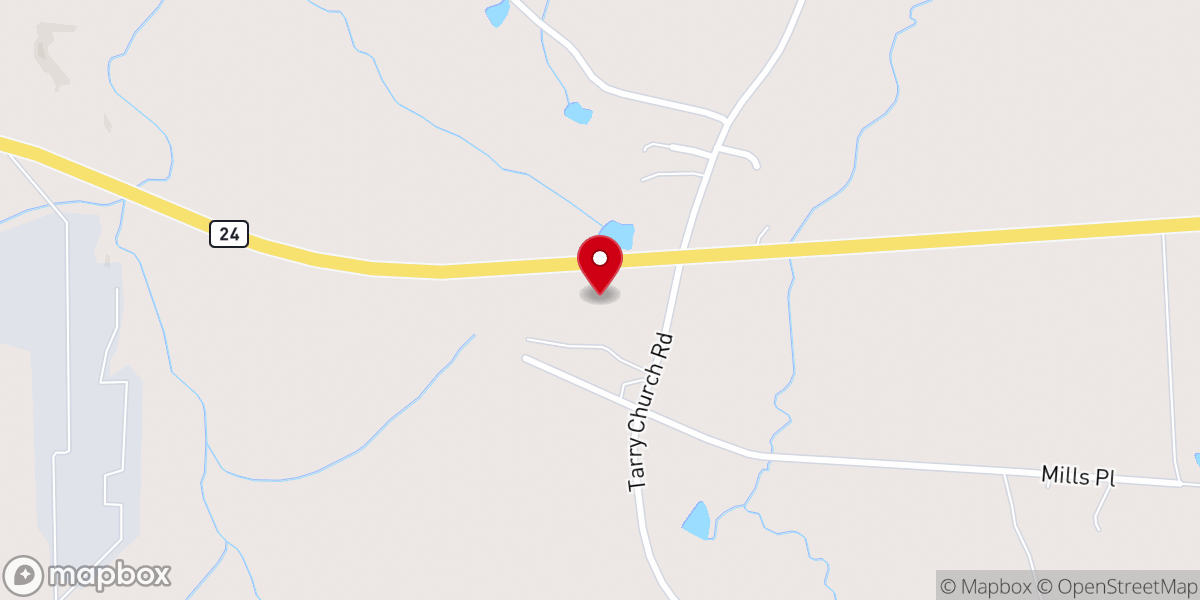 Map showing location of Flint Hill Christian Church