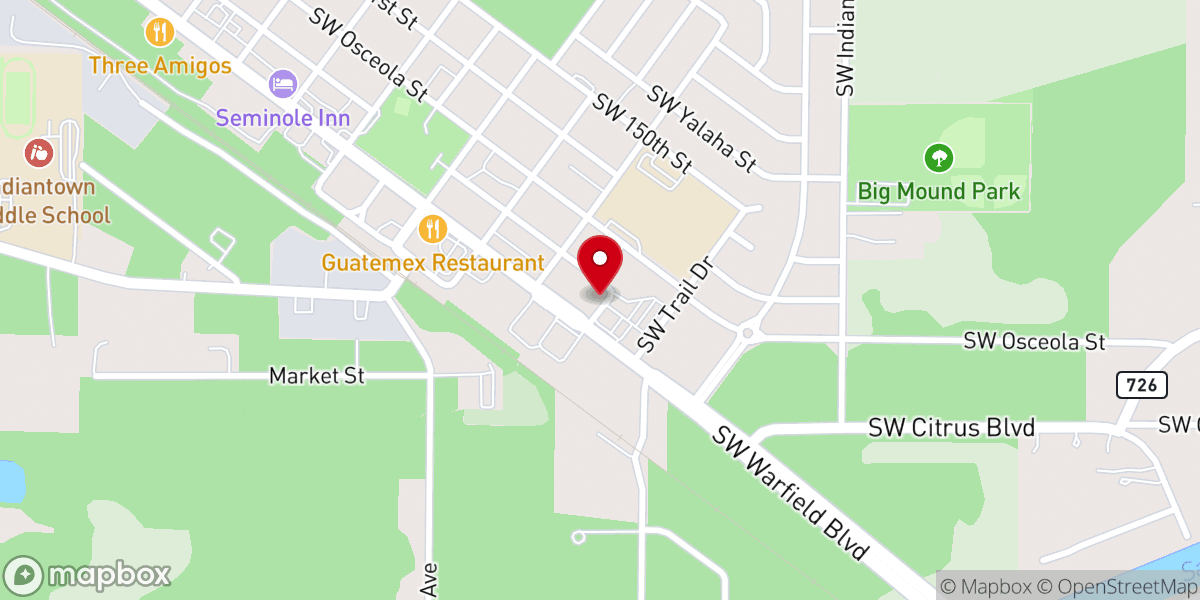 Map showing location of Iglesia de Dios Filadelfia