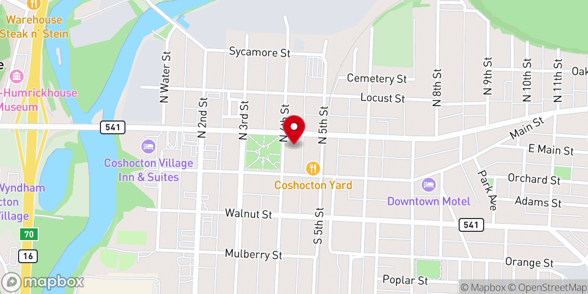 Map showing location of The Presbyterian Church