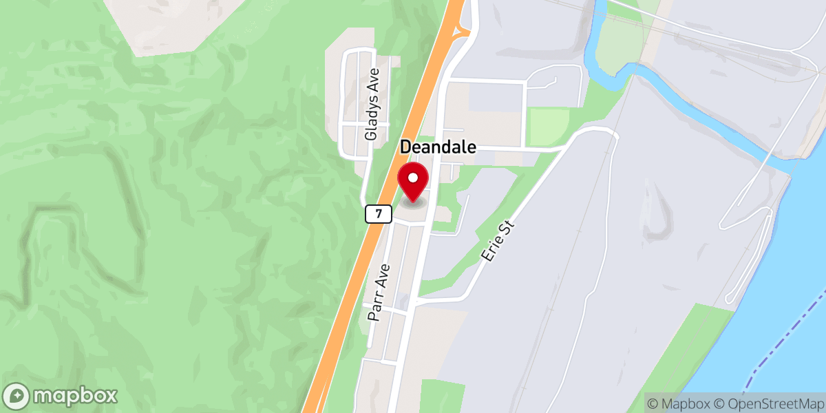 Map showing location of Harmony United Methodist Church