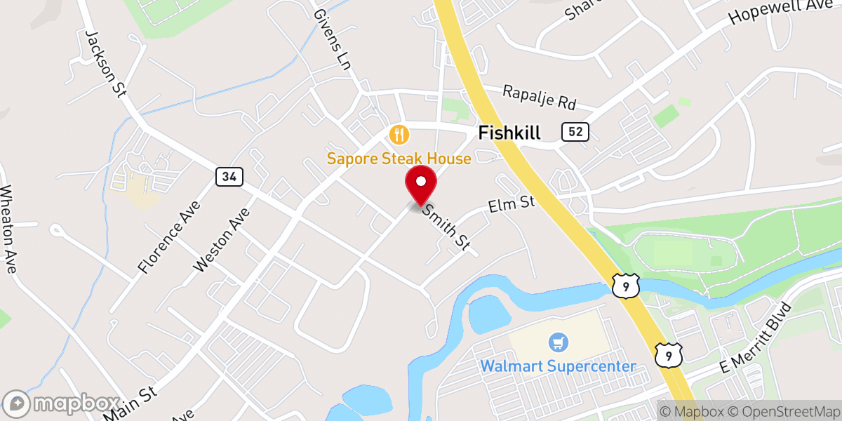 Map showing location of Liberty Baptist Church