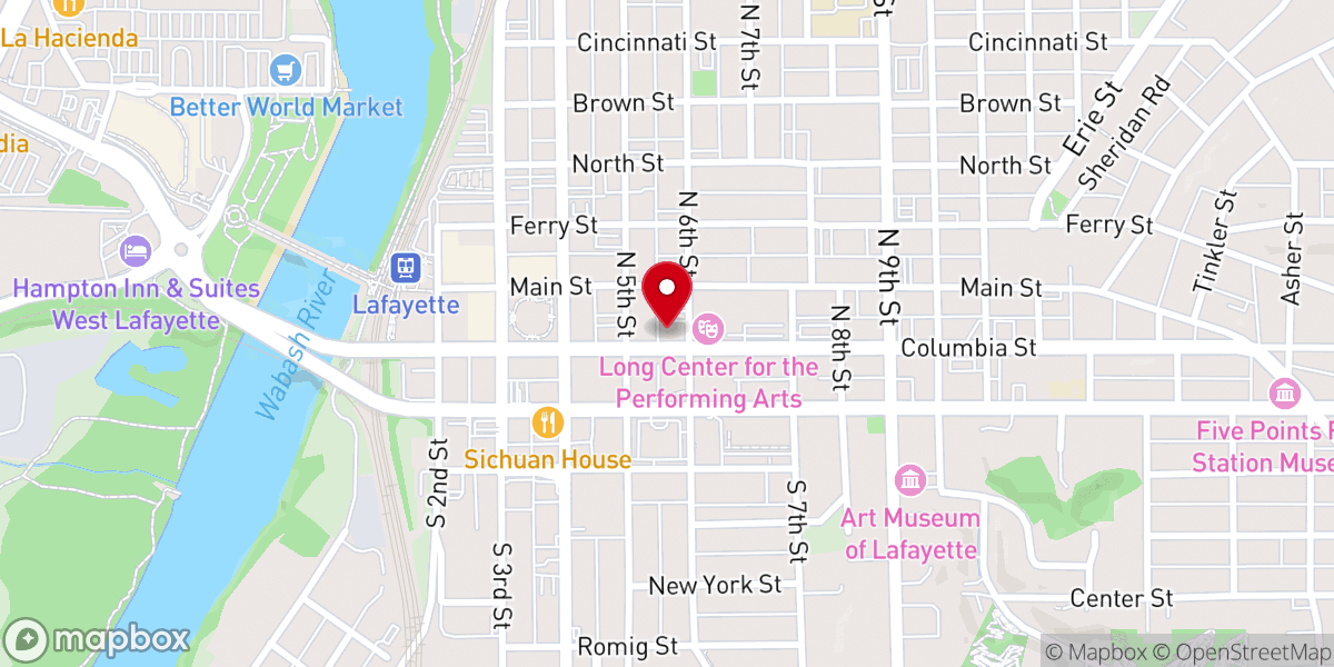 Map showing location of The Gathering Lafayette