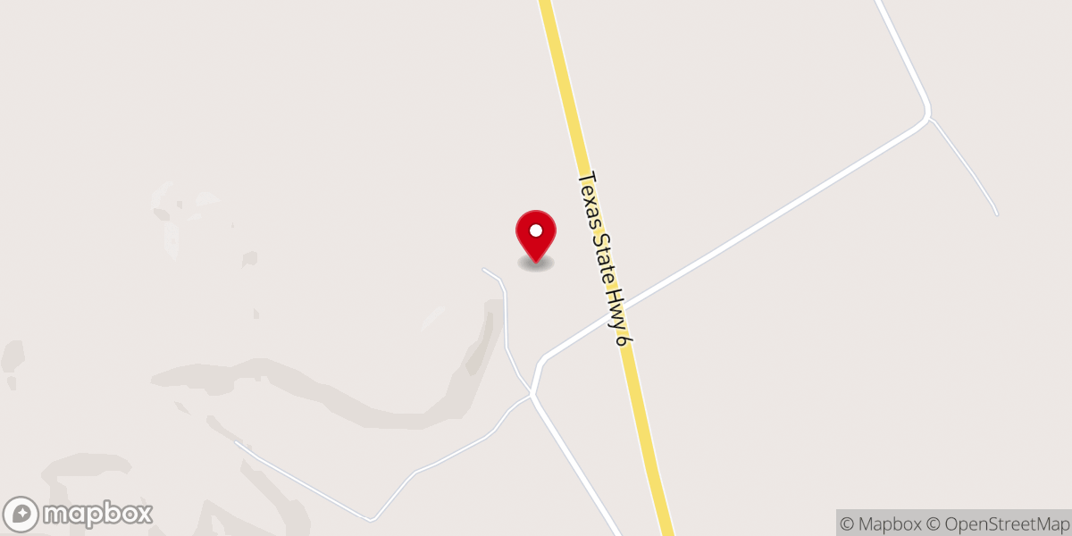 Map showing location of Bosque County Cowboy Church
