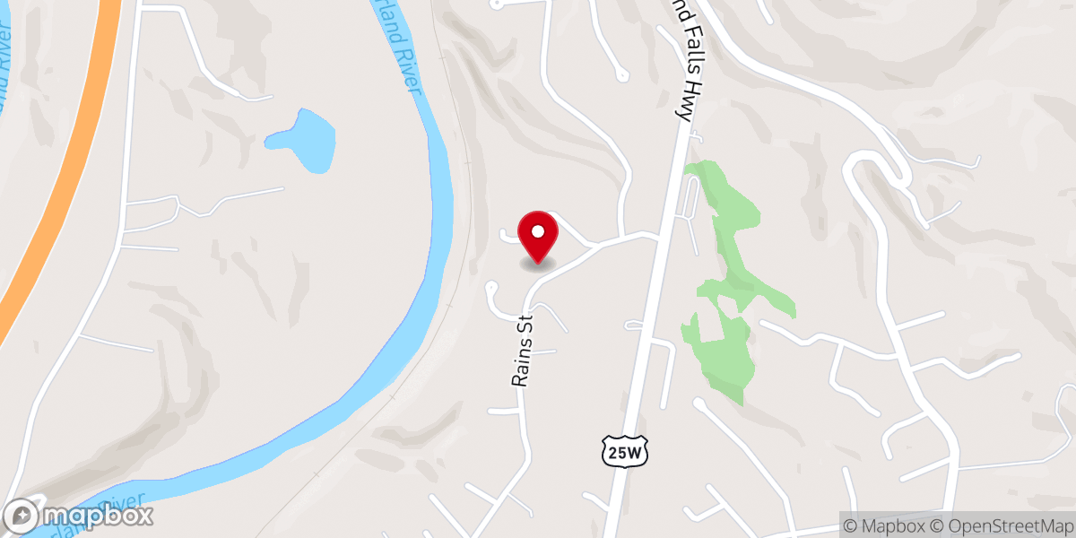 Map showing location of Cumberland Heights Church of God Mt. Assembly
