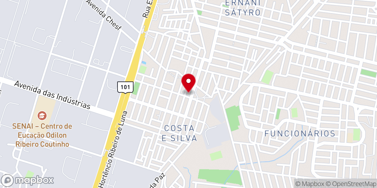 Map showing location of Paróquia São João Batista