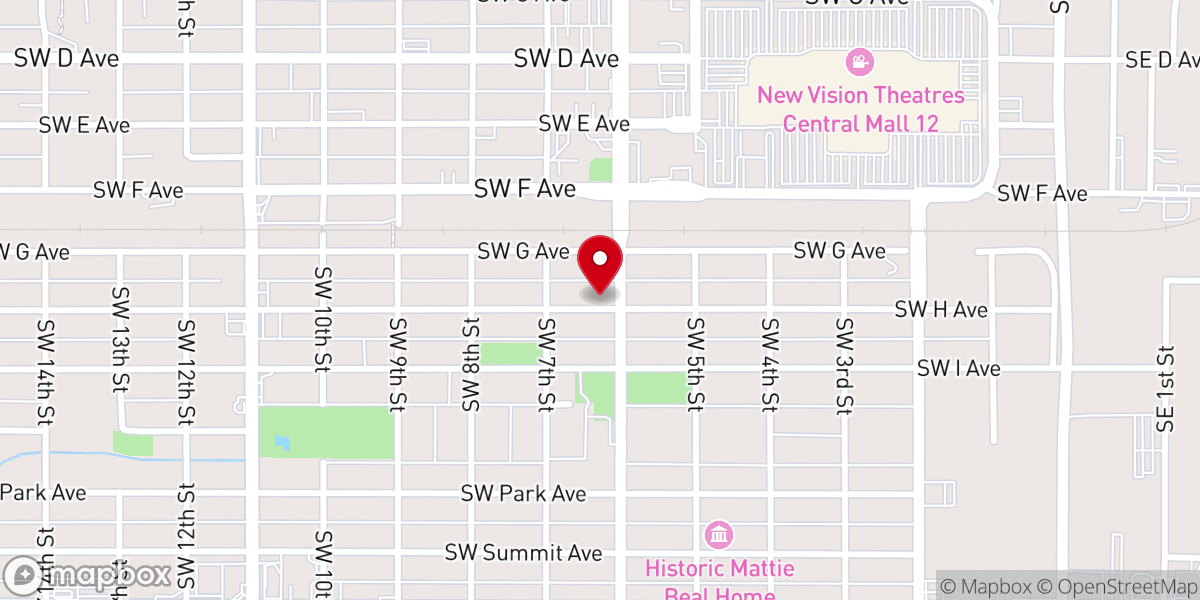 Map showing location of Pentecostal Church of God