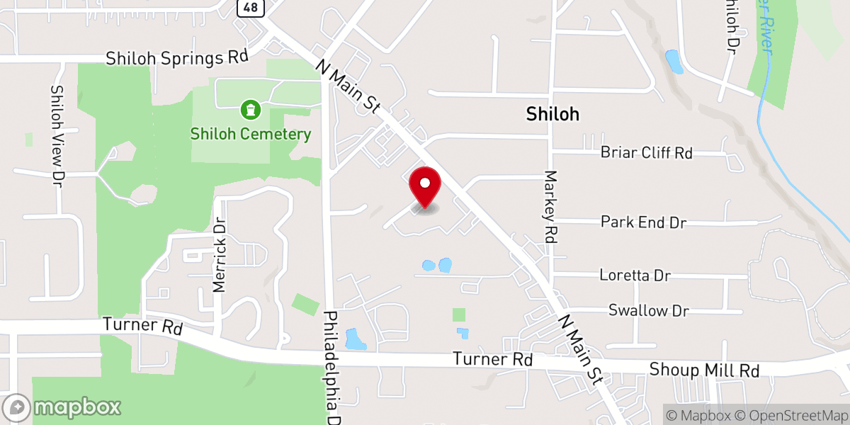 Map showing location of Saint Rita Catholic Church