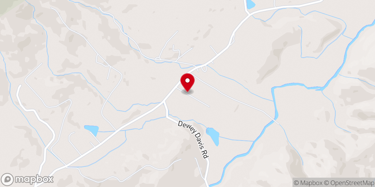Map showing location of Millers Cove Church