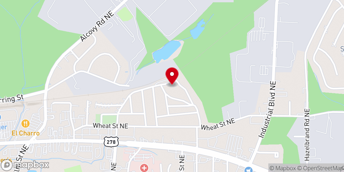 Map showing location of Covington Mills United Methodist Church
