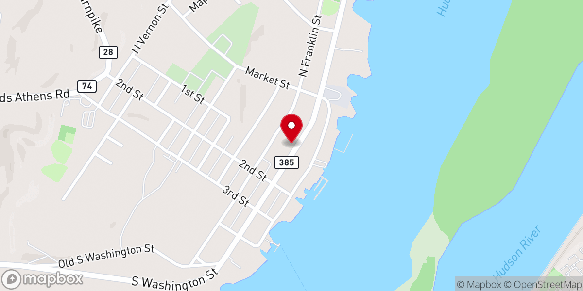 Map showing location of St. Patrick's Catholic Church