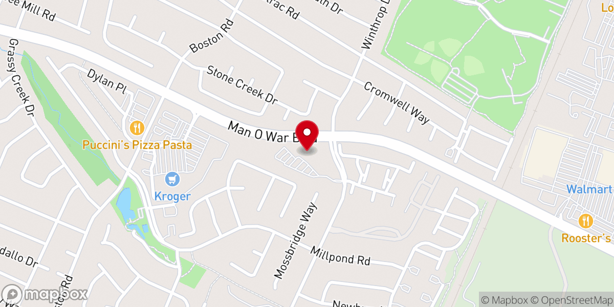 Map showing location of Anchor Baptist Church