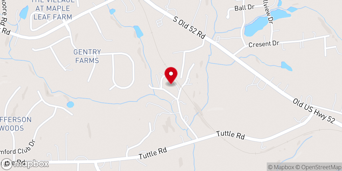 Map showing location of Lighthouse Baptist Church