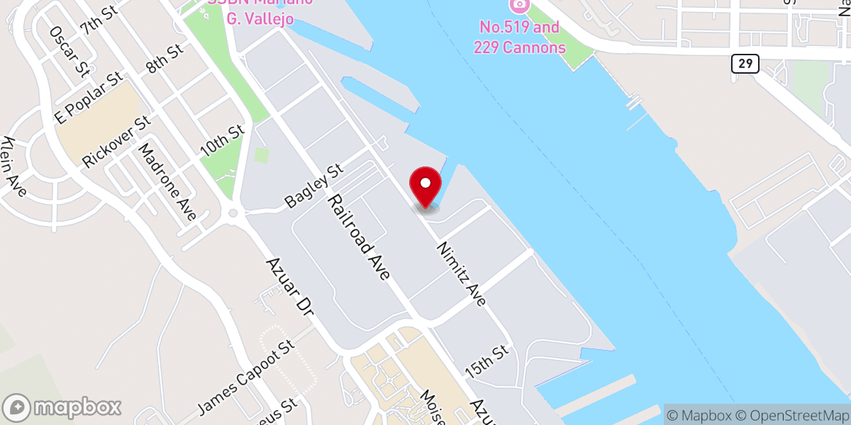 Map showing location of Mare Island Naval Shipyard