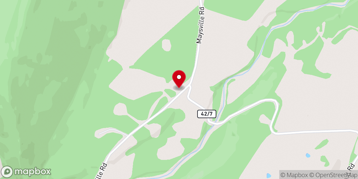 Map showing location of Harmony Church