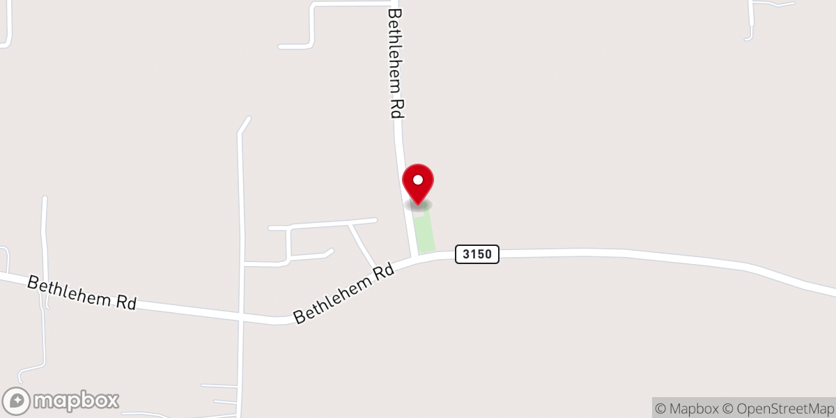 Map showing location of Dunn Chapel Church of Christ
