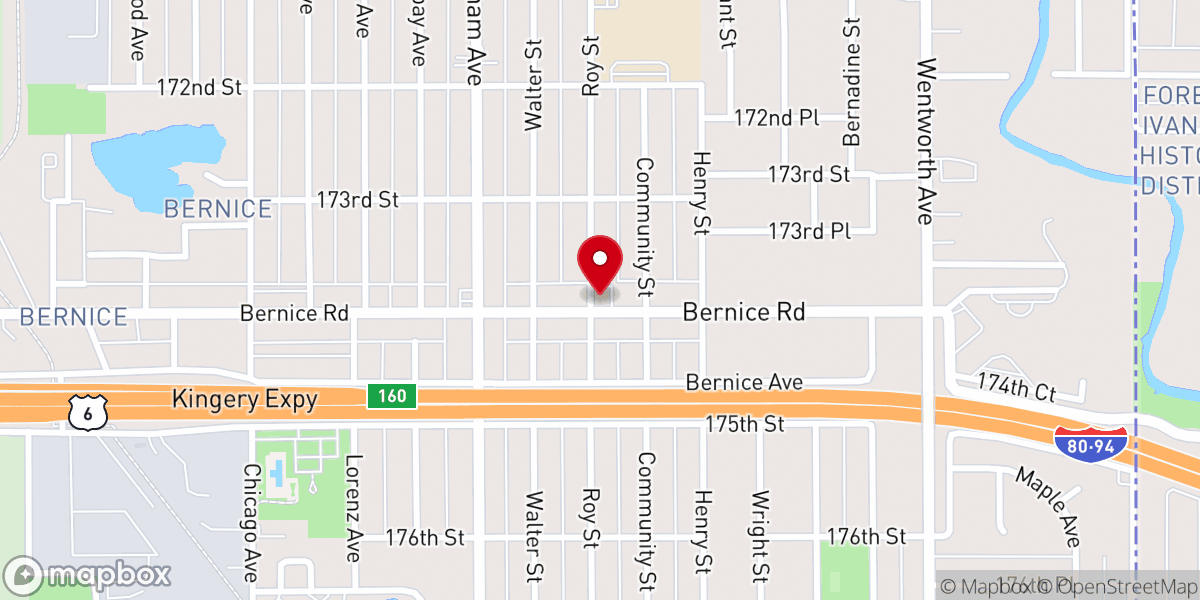 Map showing location of Lansing Gospel Chapel