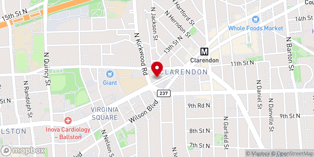 Map showing location of Parish Center