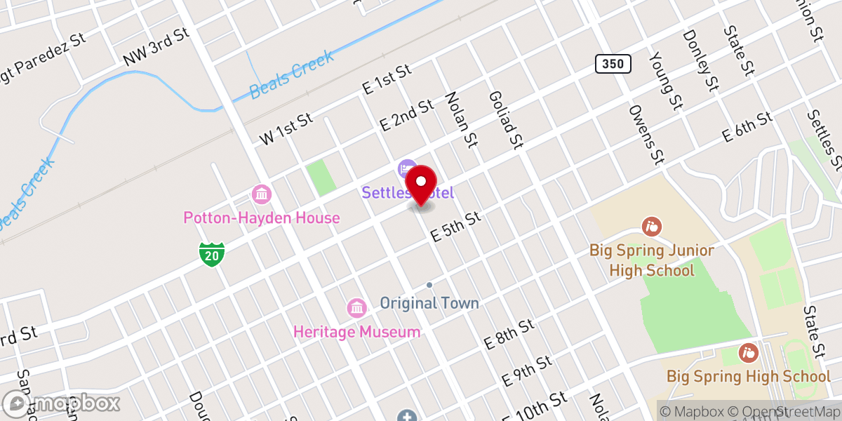 Map showing location of Bargain Mart