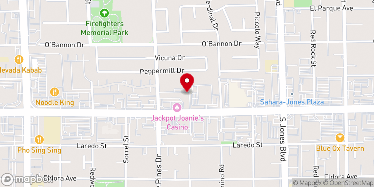 Map showing location of New Hope Las Vegas Christian Fellowship