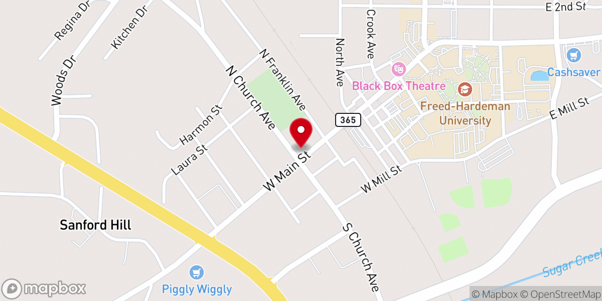 Map showing location of Overflow Drivethru