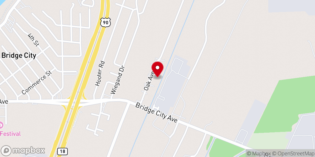 Map showing location of Bible Tabernacle Church