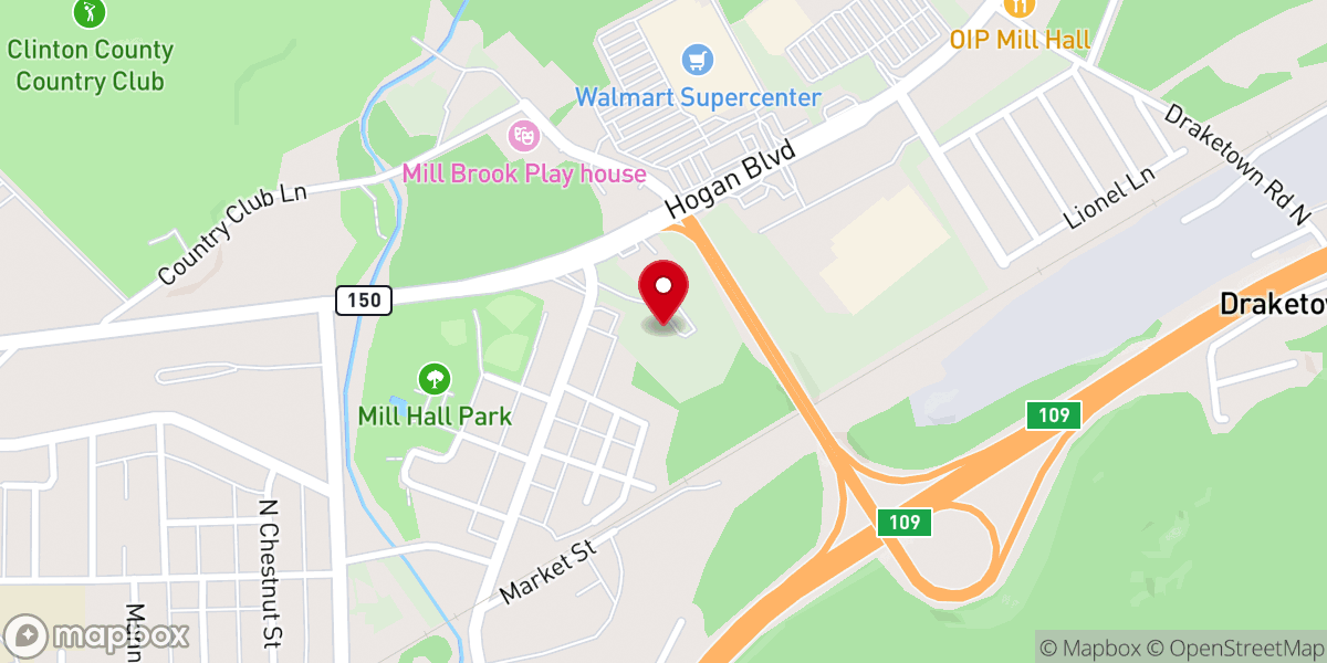 Map showing location of Echo Hope Assembly