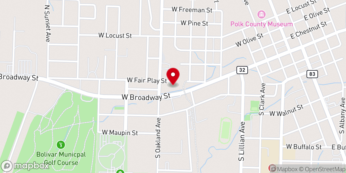 Map showing location of Maranatha Baptist Church