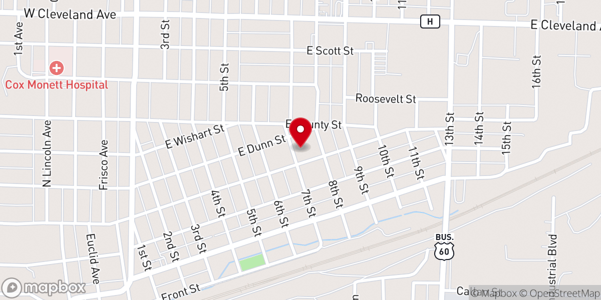 Map showing location of St Lawrence Catholic Church