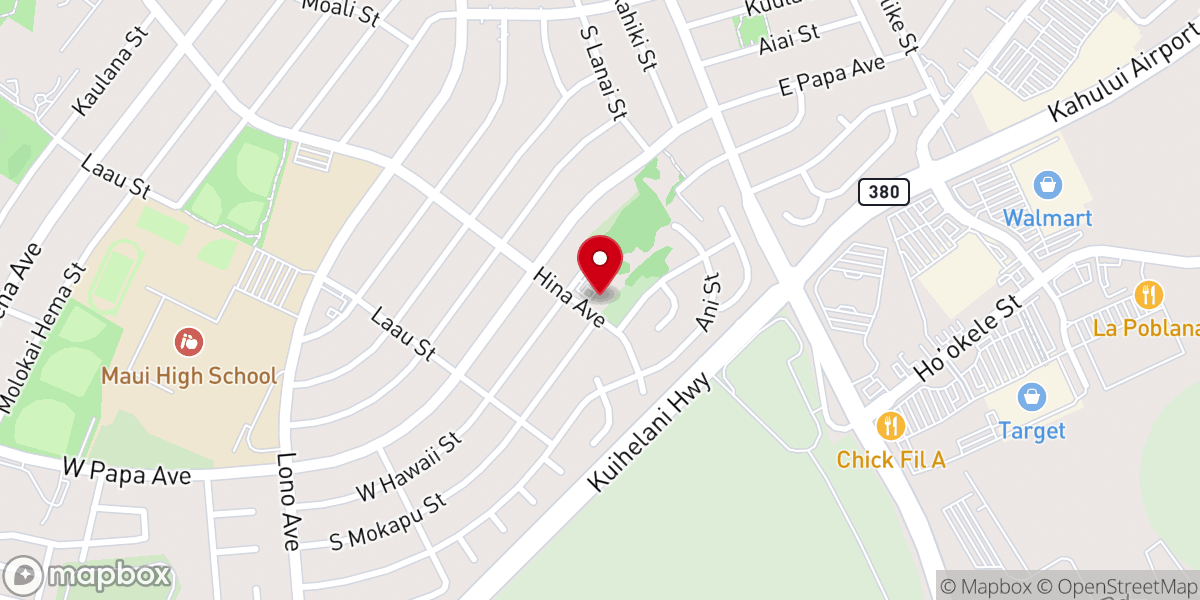 Map showing location of Grace Bible Church Maui