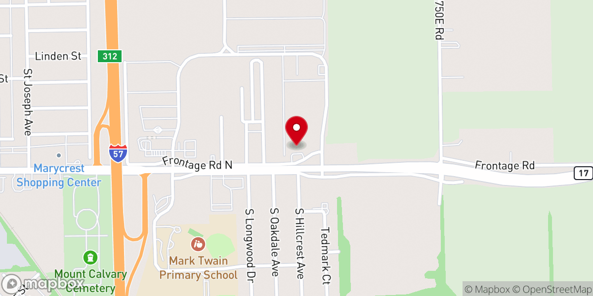 Map showing location of Eastridge Church of the Nazarene