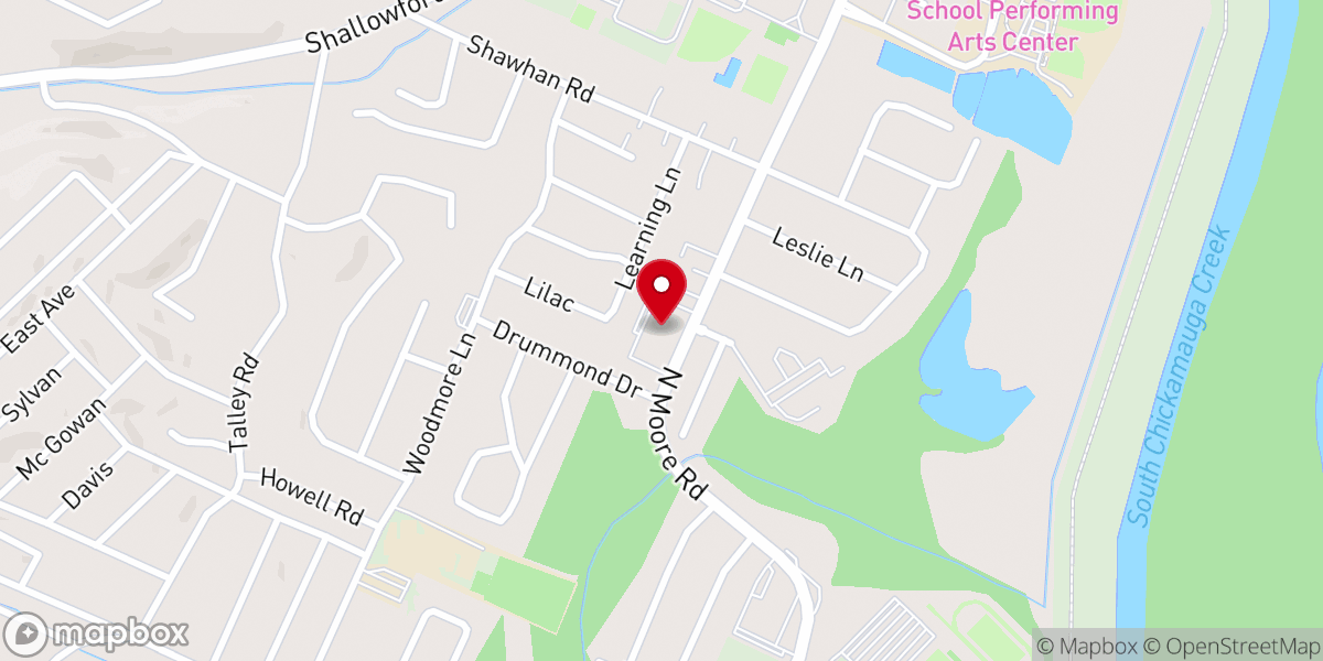 Map showing location of Trinity Woodmore United Methodist Church