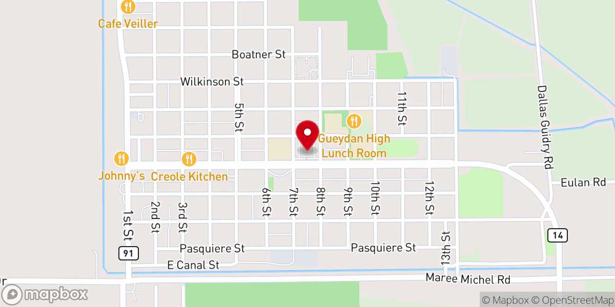 Map showing location of Saint Peter Catholic Church