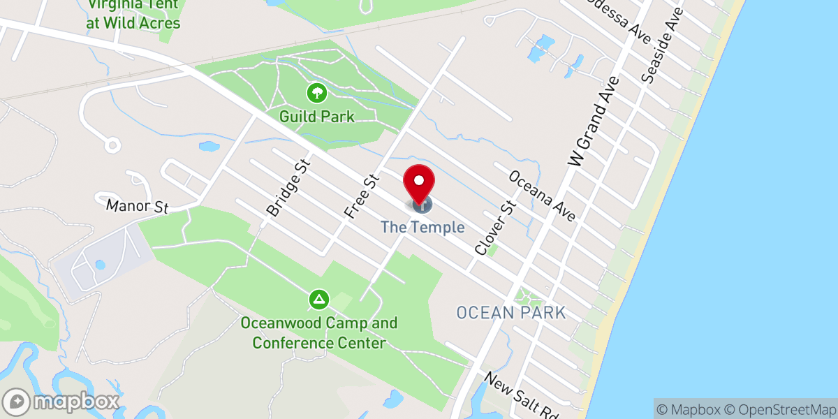 Map showing location of Ocean Park Temple