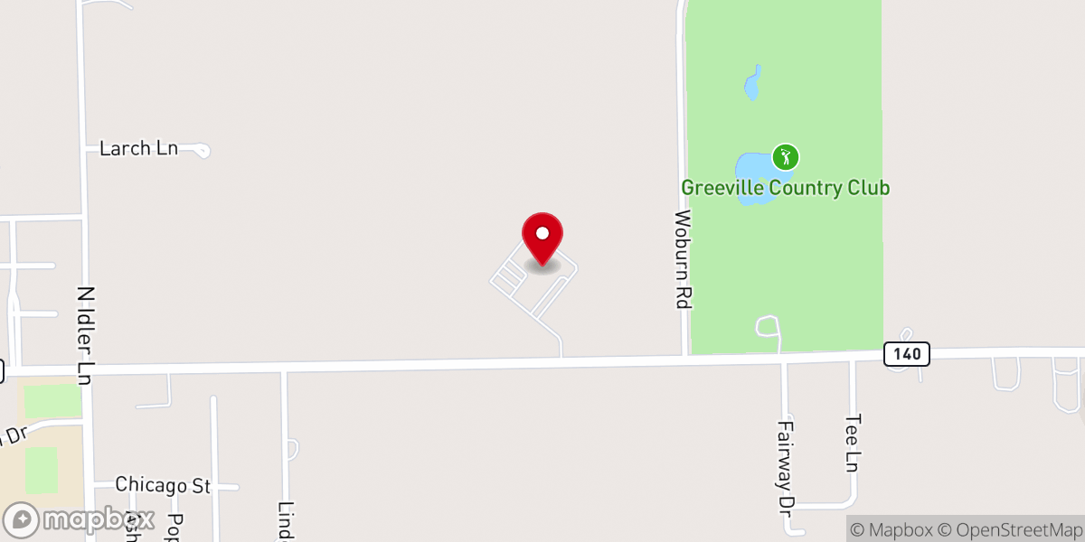 Map showing location of Greenville Free Methodist Church