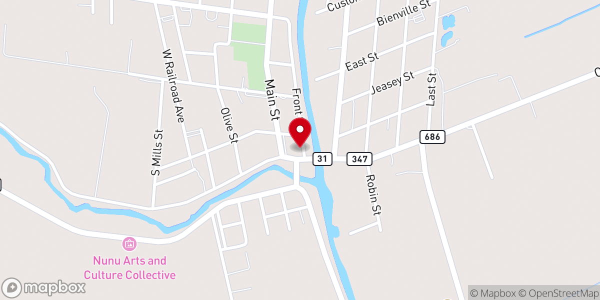 Map showing location of Arnaudville