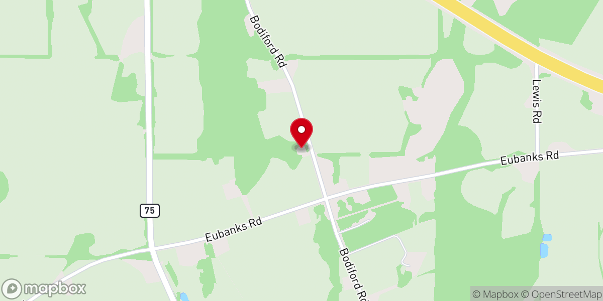 Map showing location of Friendship Bible Church