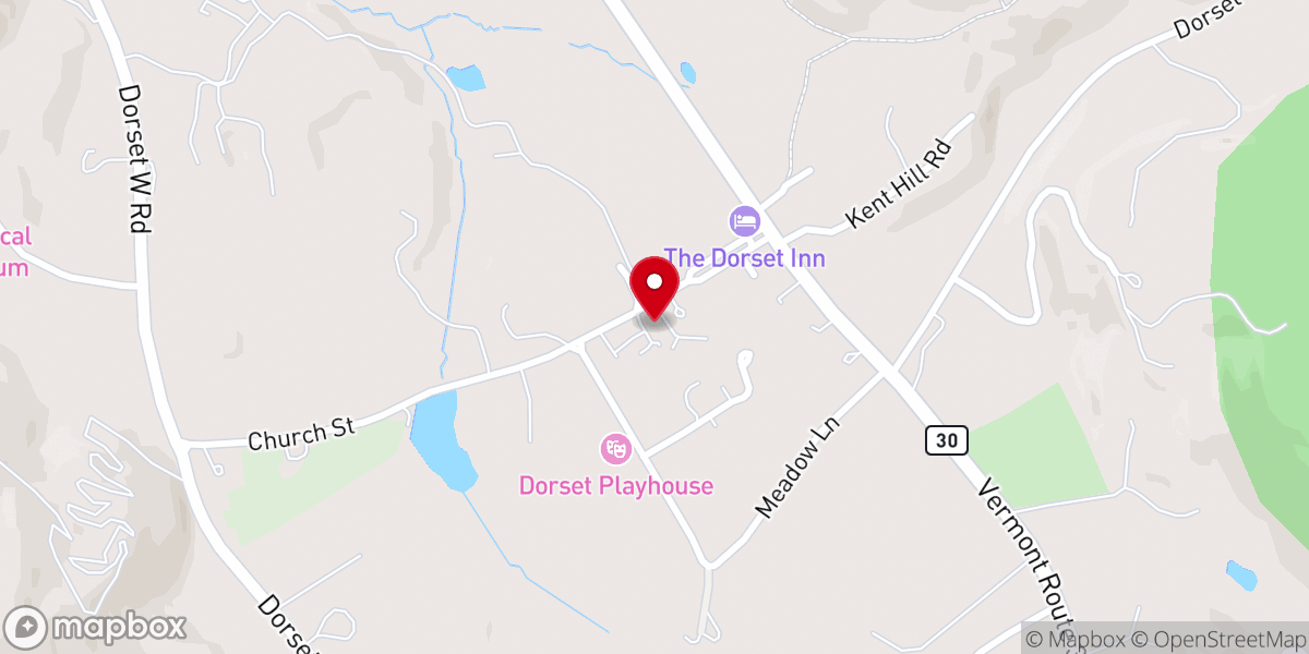 Map showing location of United Church of Dorset