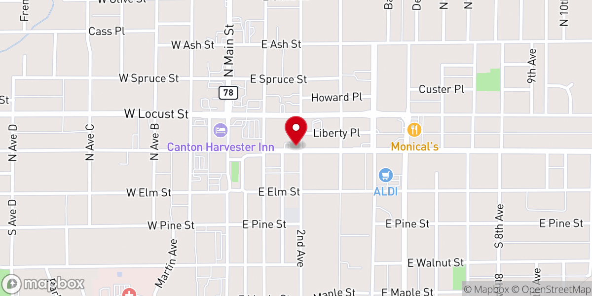 Map showing location of Saint Mary's Catholic Church
