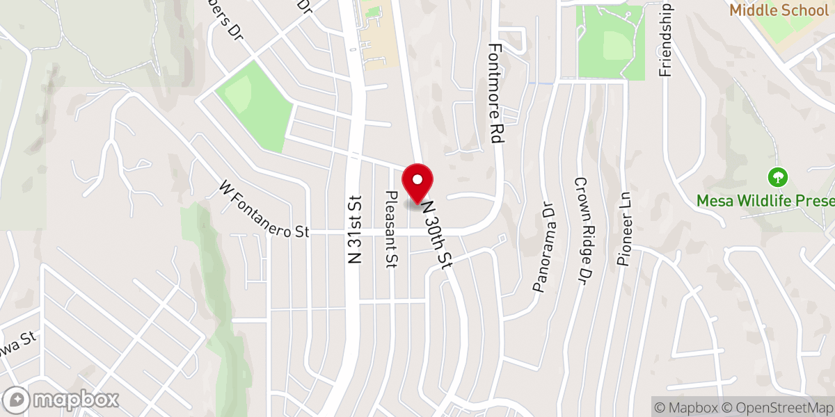 Map showing location of First Evangelical Free Church