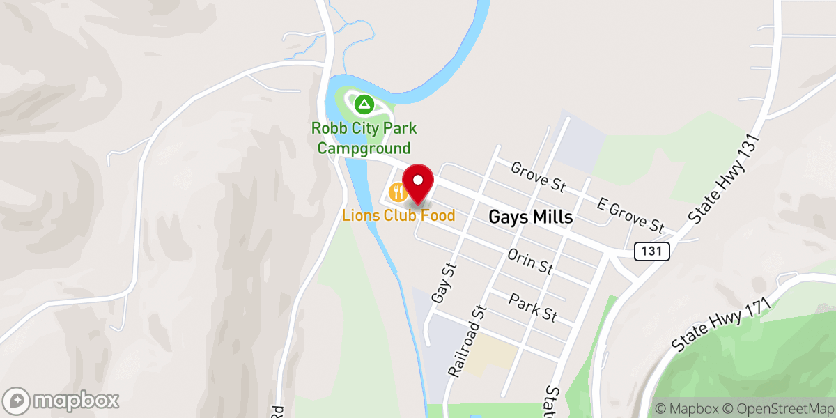 Map showing location of First Congregational Church