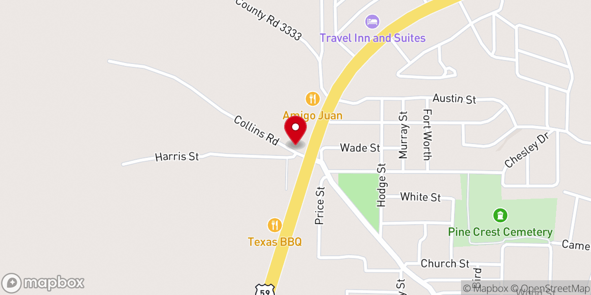 Map showing location of Faith Pentecostal