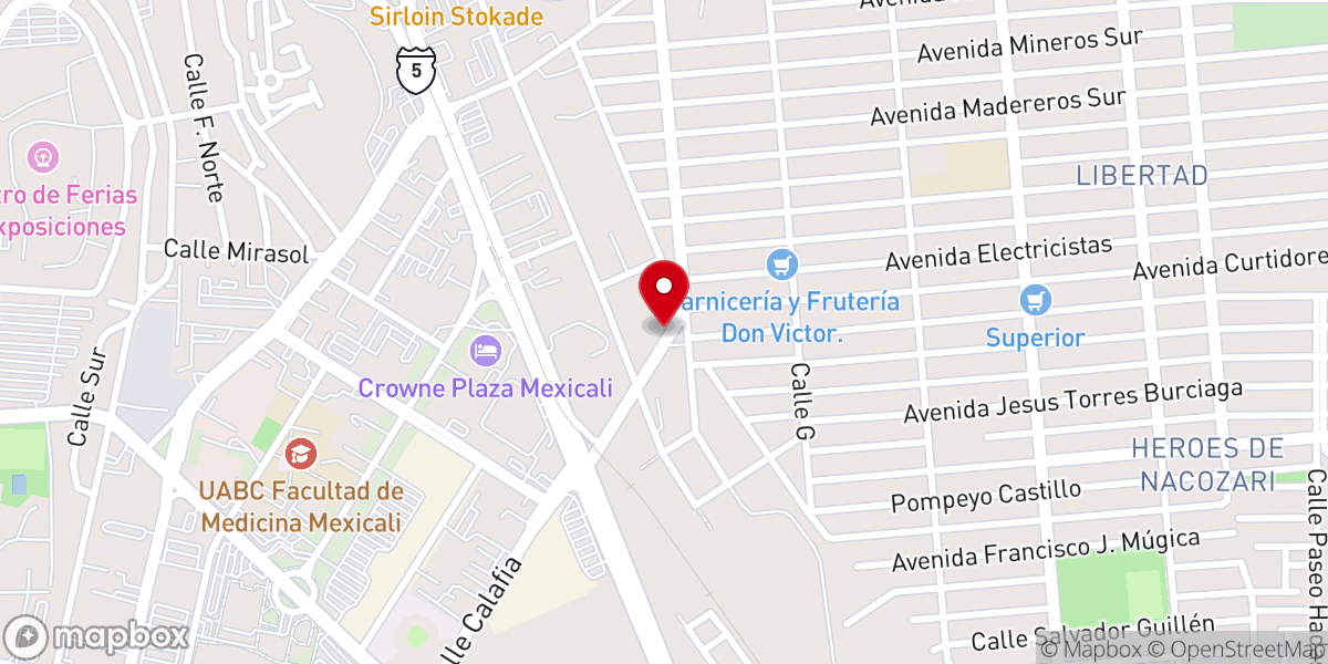 Map showing location of Centro Cristiano Palabra Viva Asambleas de Dios