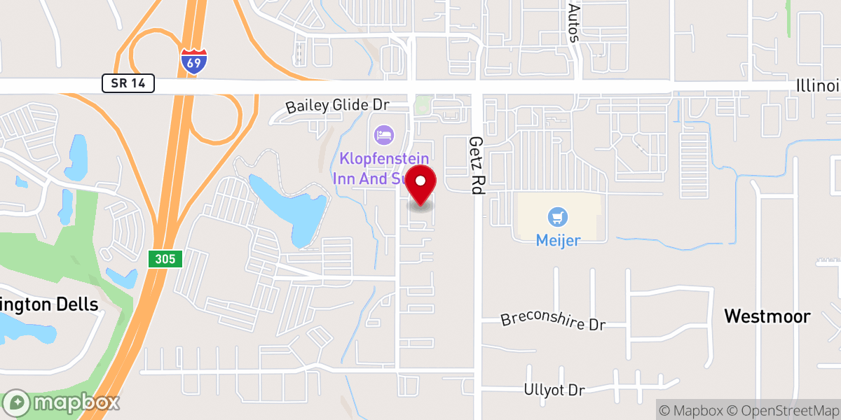 Map showing location of The River Christian Church