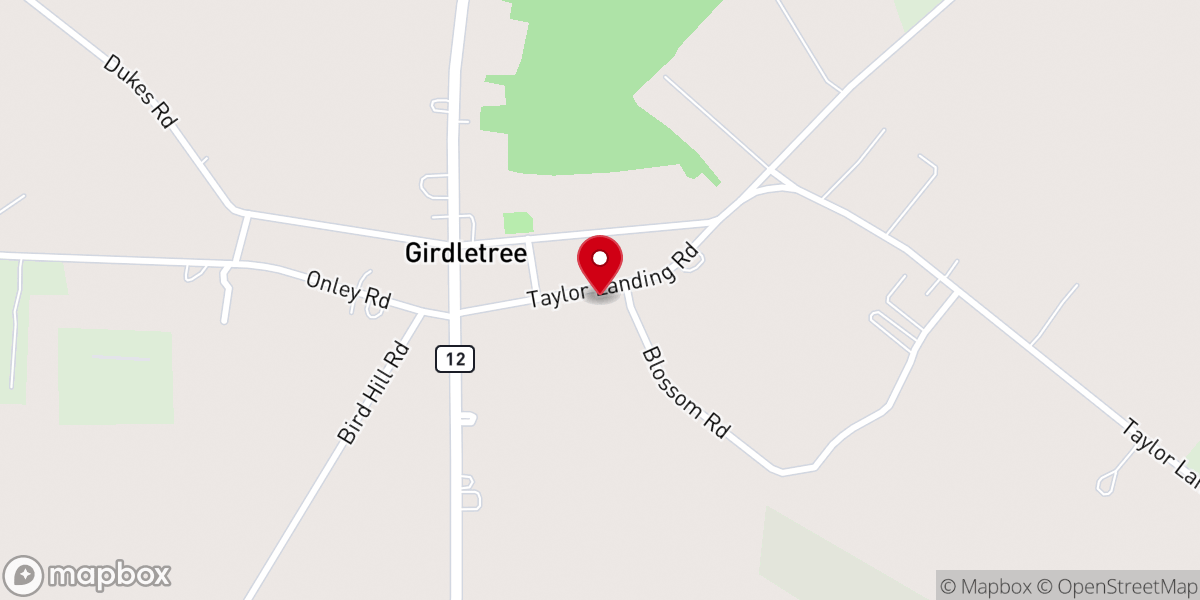 Map showing location of First Baptist Church