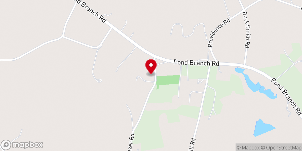 Map showing location of Ebenezer Church