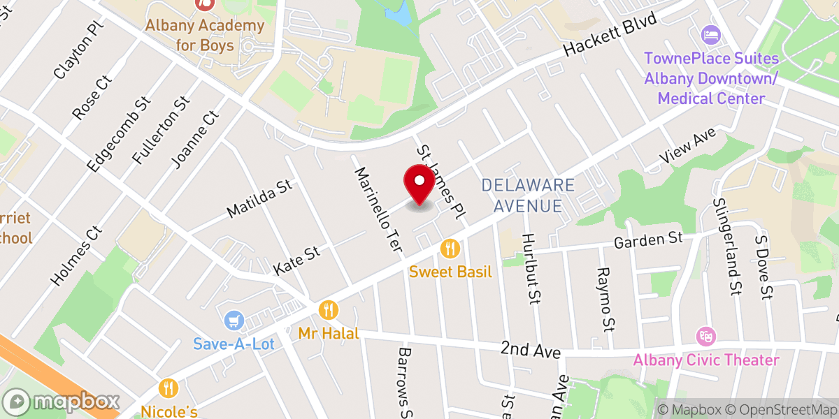 Map showing location of St James Church