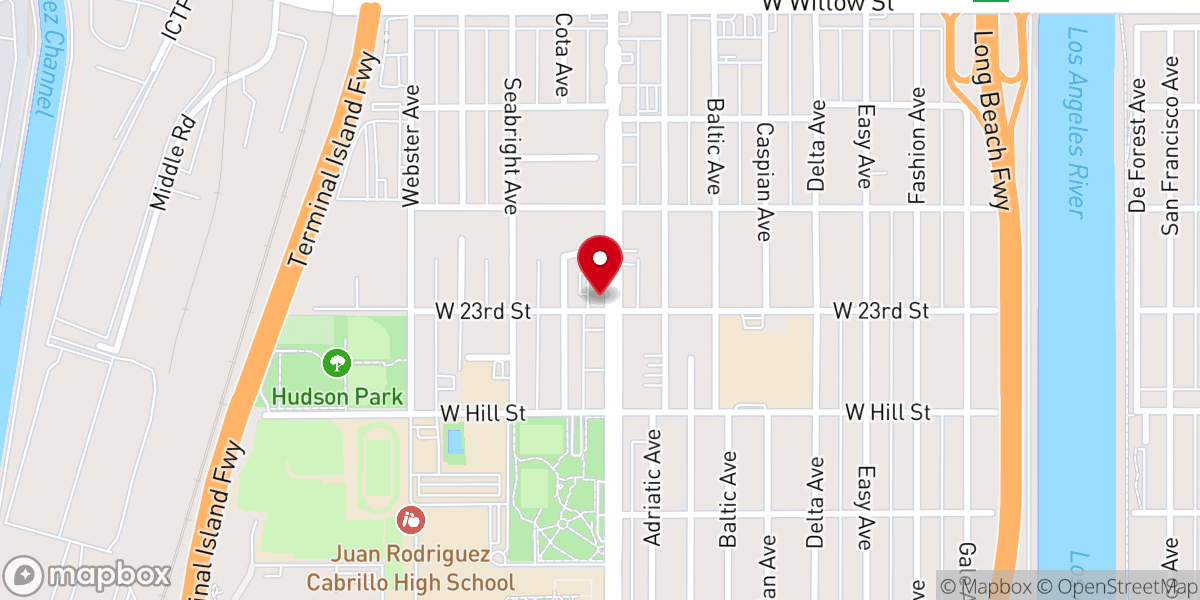Map showing location of St. Lucy Catholic Church