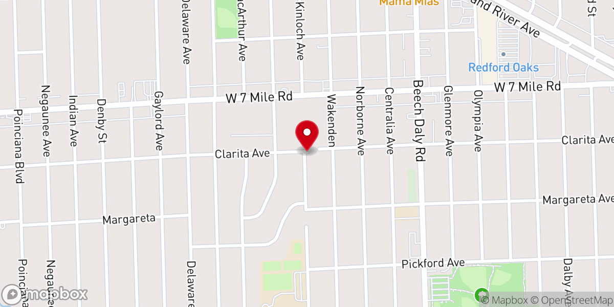 Map showing location of Christ the Lamb Miracle Church Inc