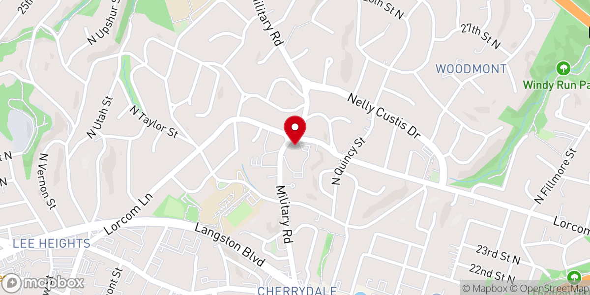 Map showing location of Cherrydale Baptist Church