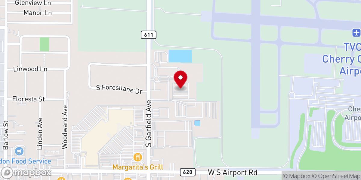 Map showing location of Harvest Church
